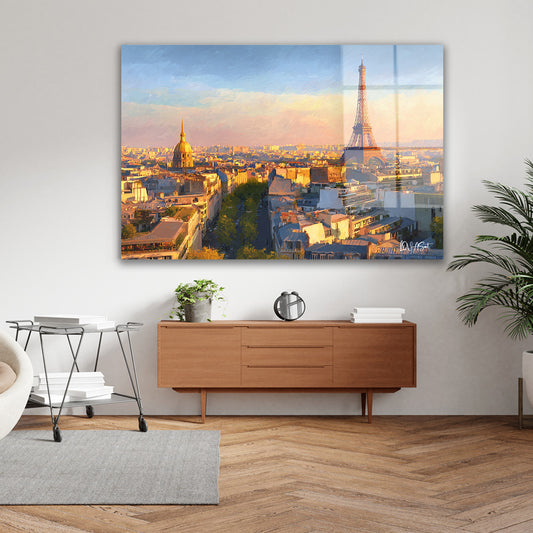 Paris Silueti cam tablo — iç mekân uygulama örneği