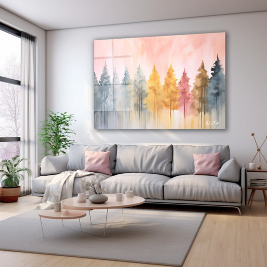 Pastel Orman 2 cam tablo — farklı açıdan görünüm