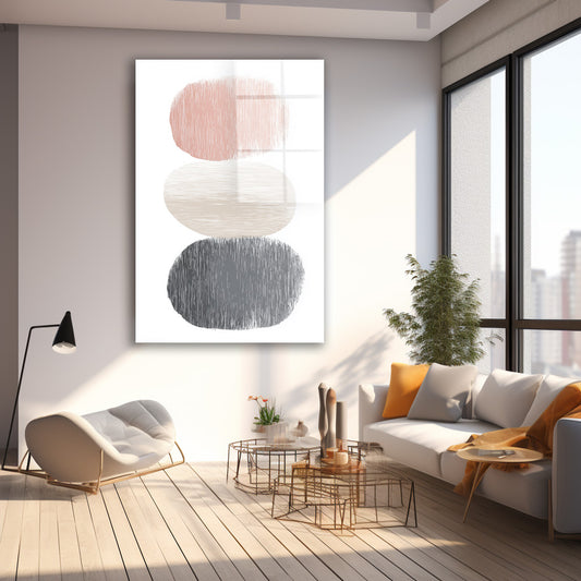 Pastel Ovaller cam tablo — farklı açıdan görünüm