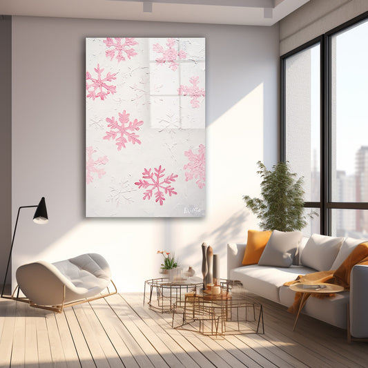 Pembe Kar Taneleri cam tablo — farklı açıdan görünüm