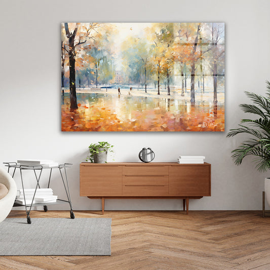 Sonbahar Parkı 5 cam tablo — farklı açıdan görünüm