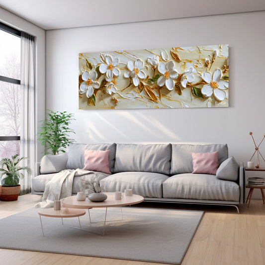 Taneli Papatyalar kanvas tablo — çiçek temalı dekoratif duvar tablosu