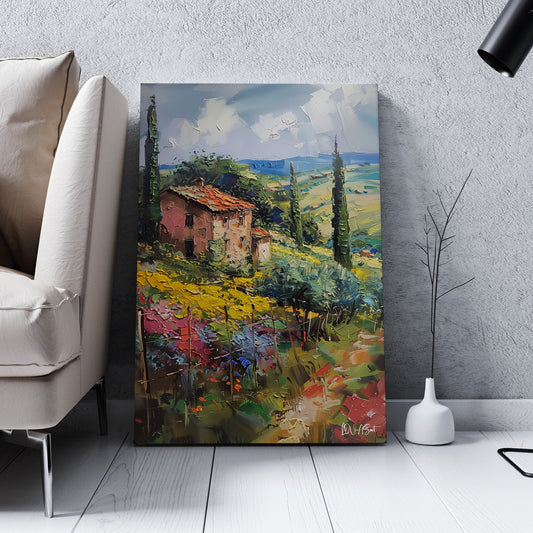 Toskana Evi kanvas tablo — farklı açıdan görünüm