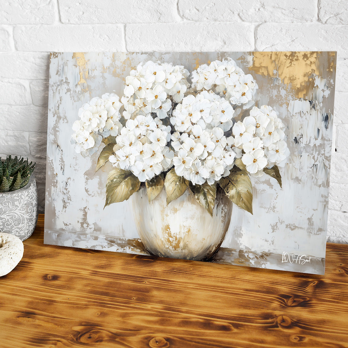 Vazoda Beyaz Ortanca