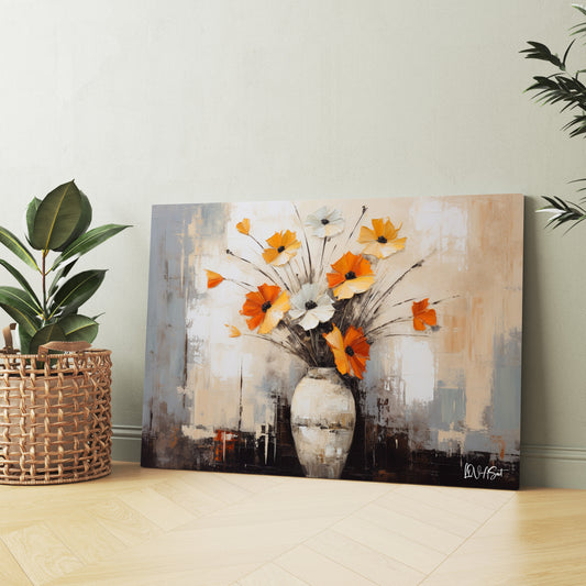 Vazodaki Turuncu Çiçekler