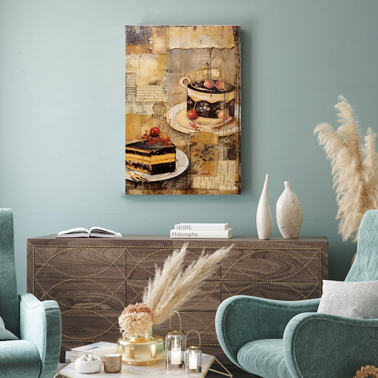 Vintage Pasta Dilimi kanvas tablo — farklı açıdan görünüm