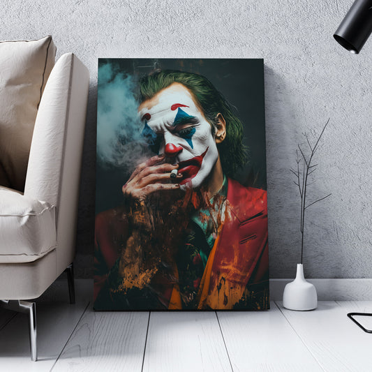 Yeşil Saçlı Joker kanvas tablo — farklı açıdan görünüm