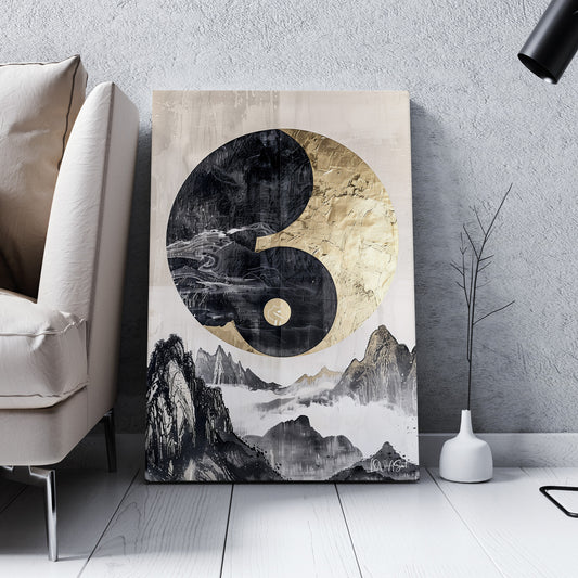 Yin Yang Dağları kanvas tablo — farklı açıdan görünüm