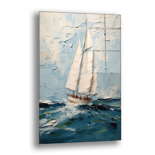 Dalgaların Üzerinde - Cam Tablo