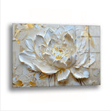 Duvara İşlenmiş Çiçek - Cam Tablo