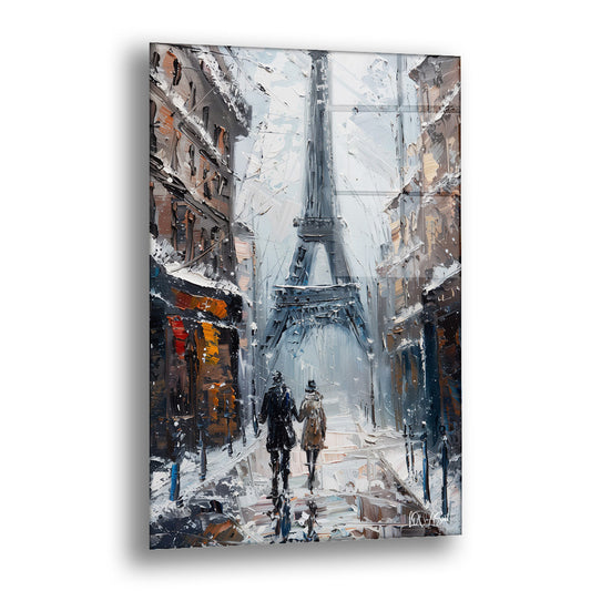 Eyfel Sokağı Bir Erkek Bir Kadın - Cam Tablo
