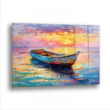 Gökkuşağı Kayığı - Cam Tablo
