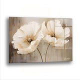 İki Beyaz - Cam Tablo