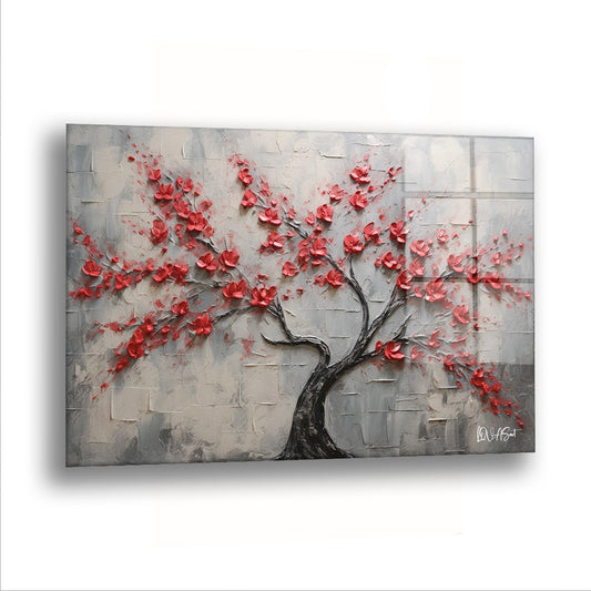 Japon Ağacı - Cam Tablo