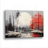Kızıl Ağaçlar - Cam Tablo