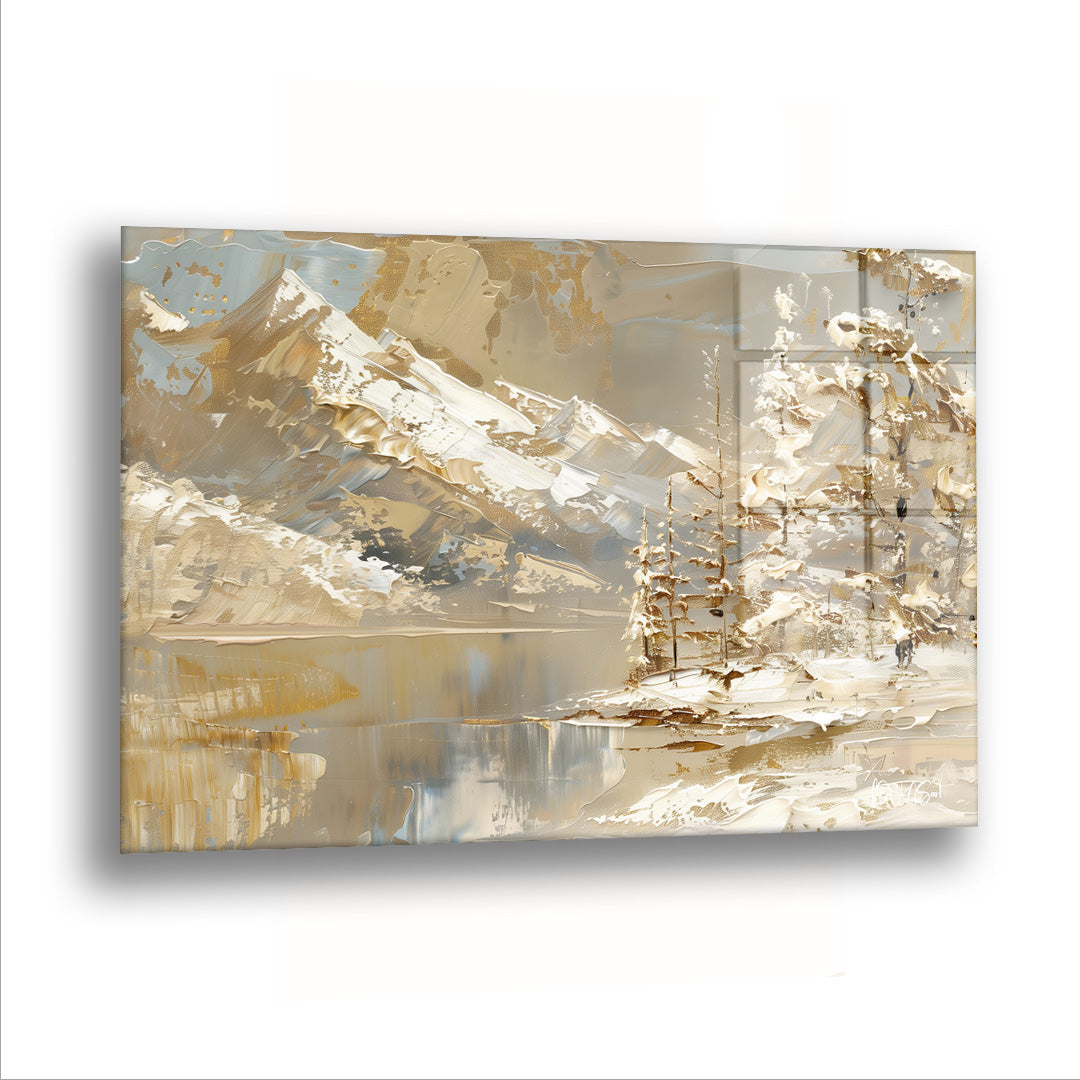 Karlı Göl - Cam Tablo