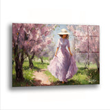 Kiraz Bahçesindeki kız - Cam Tablo