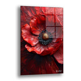 Kırmızının Tonları - Cam Tablo