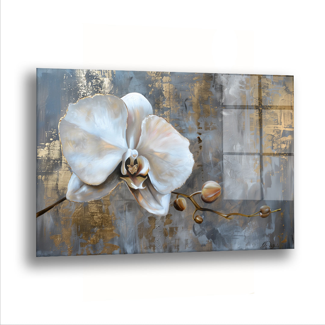 Orkide Çiçeği - Cam Tablo