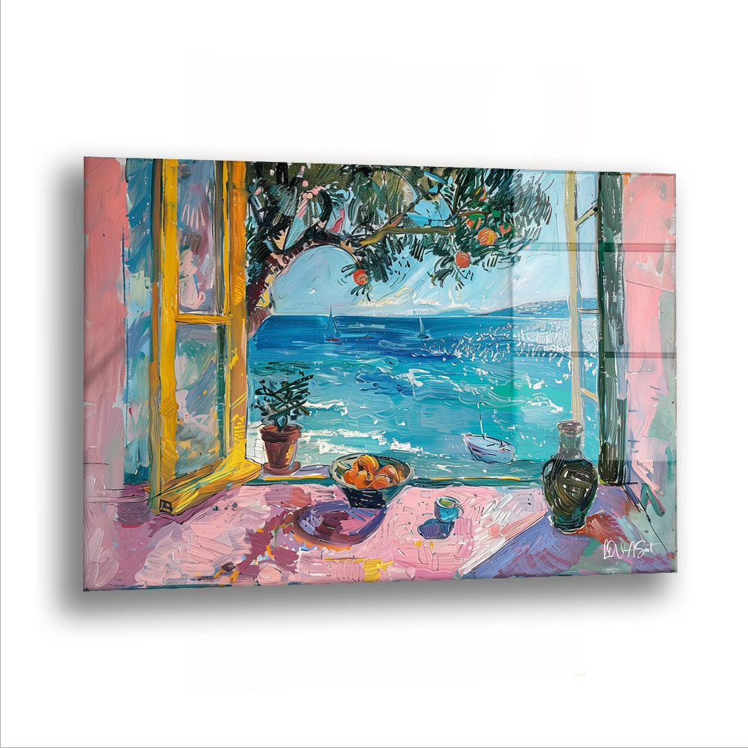 Penceredeki Manzara - Cam Tablo