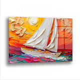 Sarı Güneş - Cam Tablo