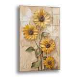 Sarı Papatyalar - Cam Tablo