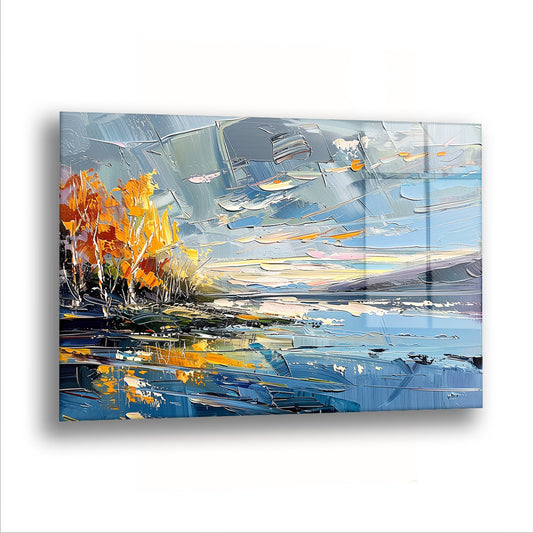 Soyut Manzara - Cam Tablo