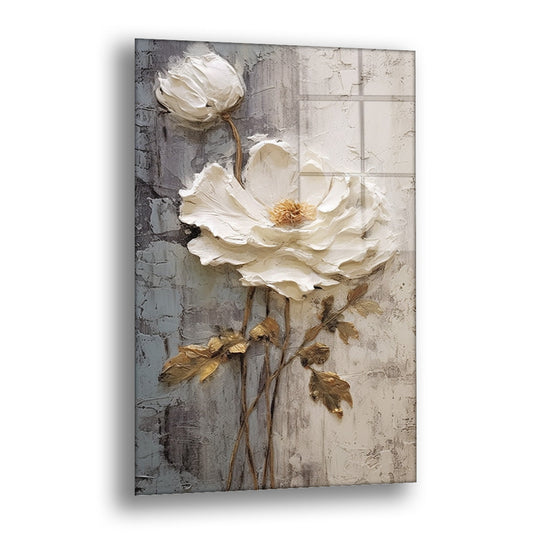 Tomurcuk ve Çiçek - Cam Tablo