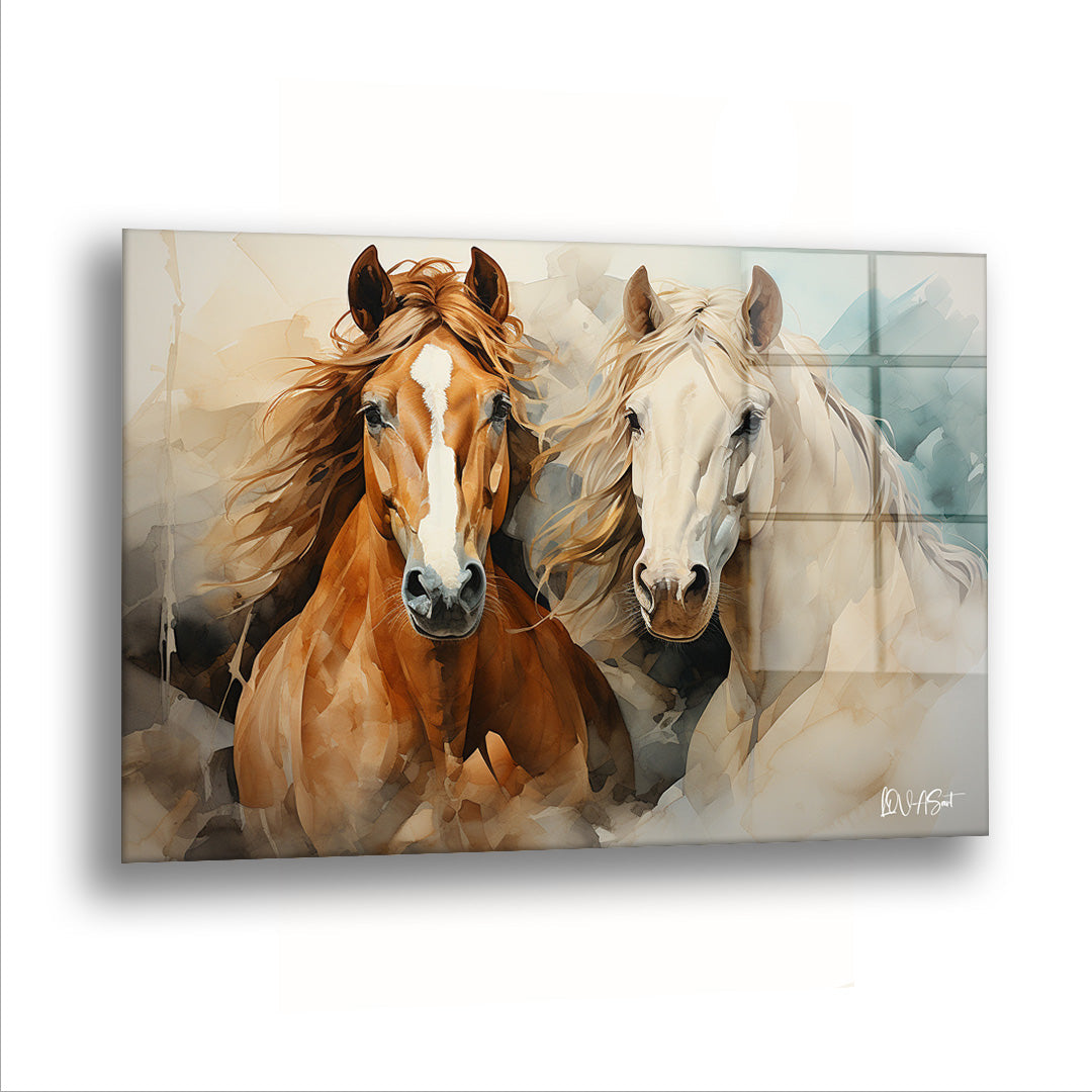 Ürkek Atlar - Cam Tablo
