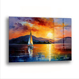 Yeni Aşklara Açılmış Yelken - Cam Tablo