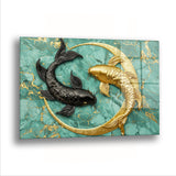 Yuvarlanmış Dans - Cam Tablo