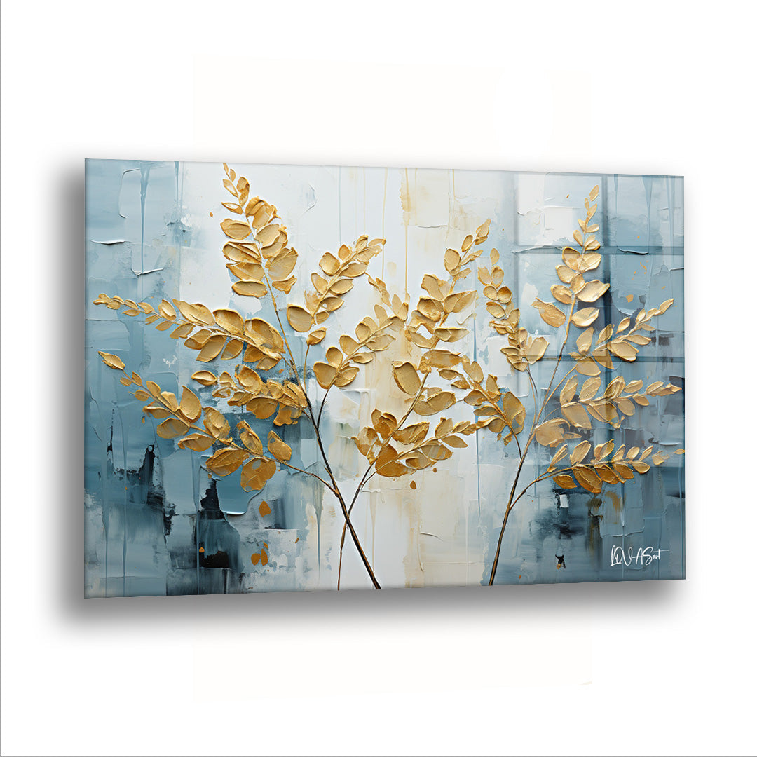 Aşk Yaprakları - Cam Tablo