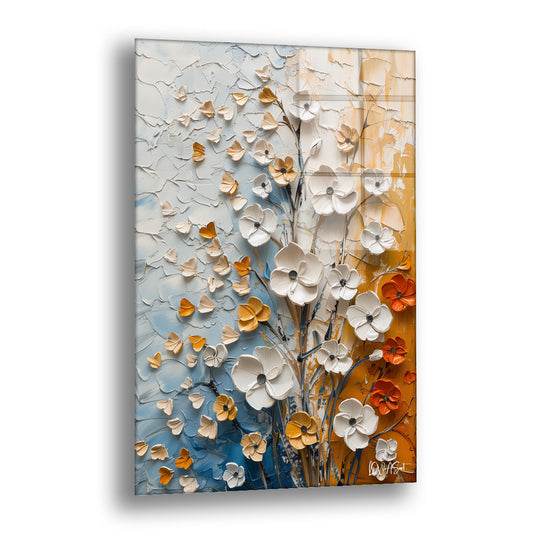 Bebek Çiçekler - Cam Tablo