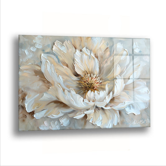 Beyaz Sadelik Ötesi - Cam Tablo