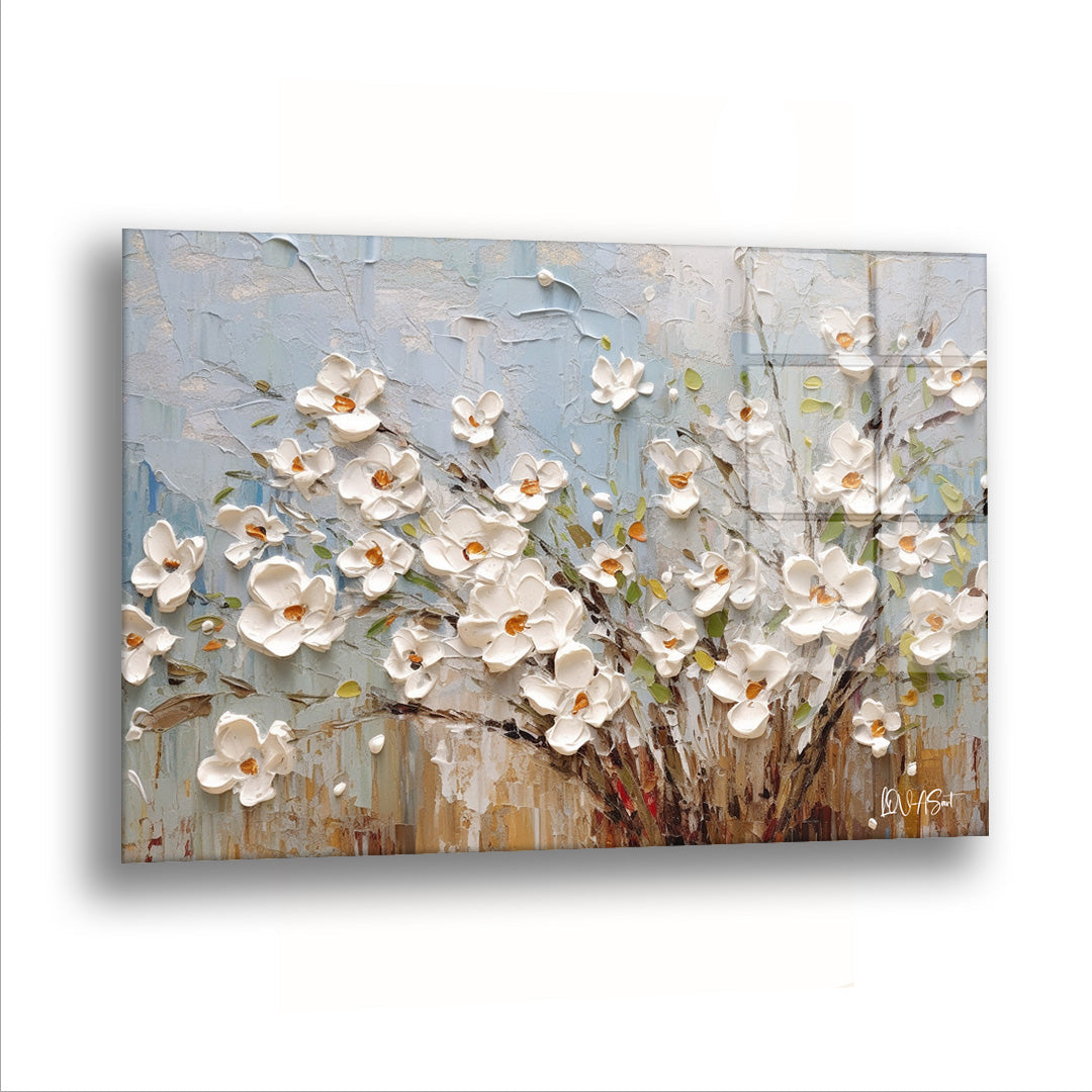 Bir Demet Çiçek - Cam Tablo