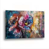 Çiçeğin Renk Karışımı - Cam Tablo