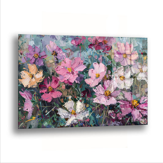 Çiçeklerin Bütünü - Cam Tablo