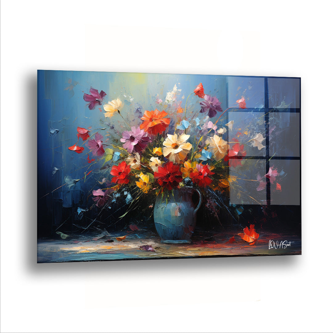 Çiçeklerin Sevinci - Cam Tablo