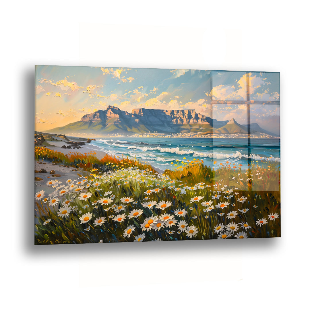 Çiçekli Manzara - Cam Tablo