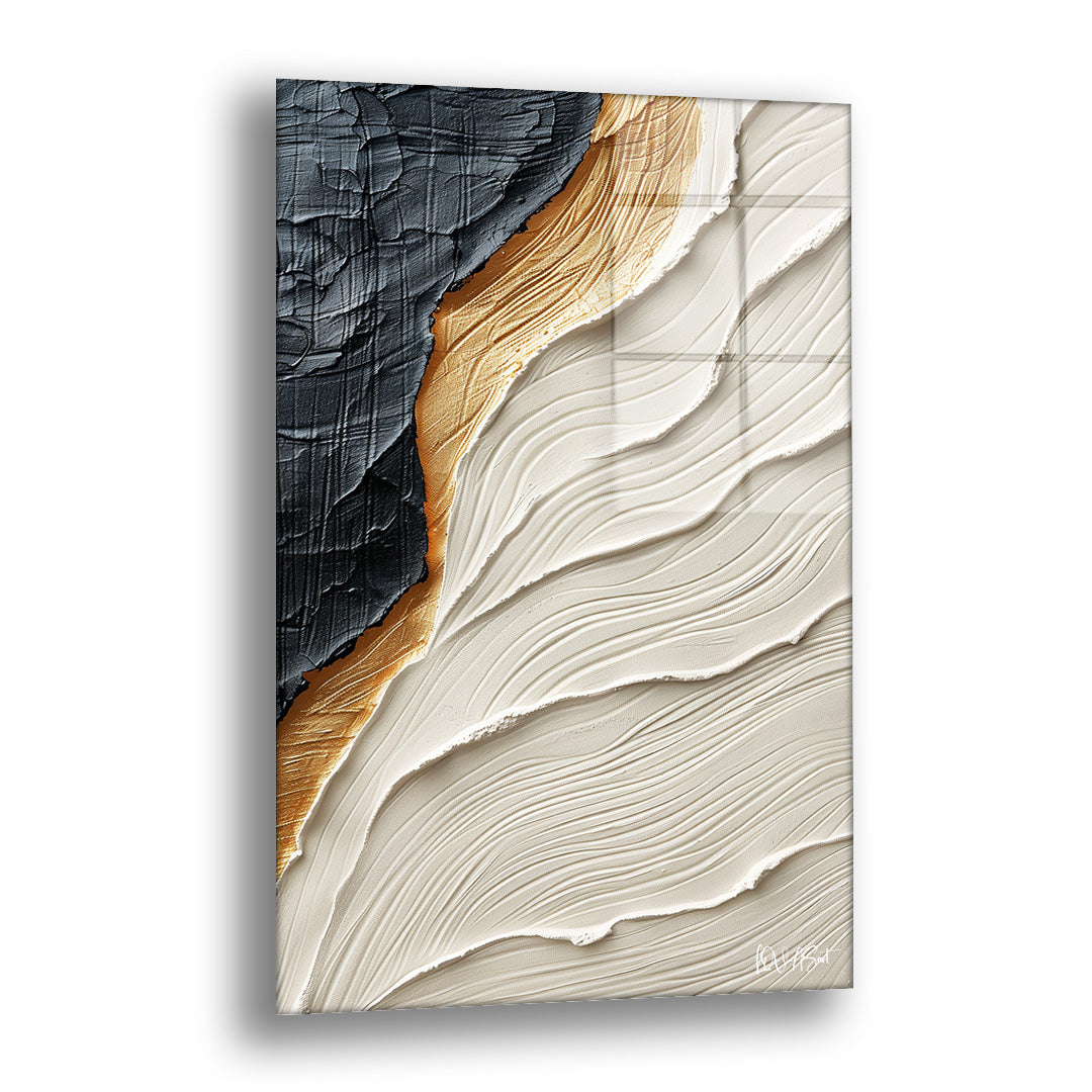 Dalgalanmış Çizim - Cam Tablo