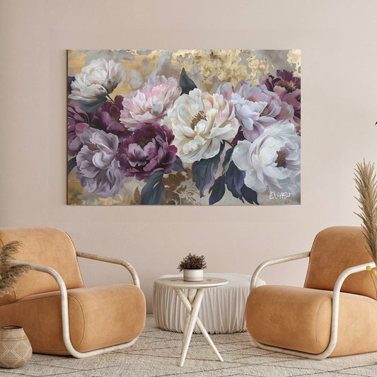 Abstract Demet kanvas tablo — çiçek temalı dekoratif duvar tablosu