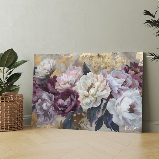 Abstract Demet kanvas tablo — çiçek temalı duvar dekorasyonu
