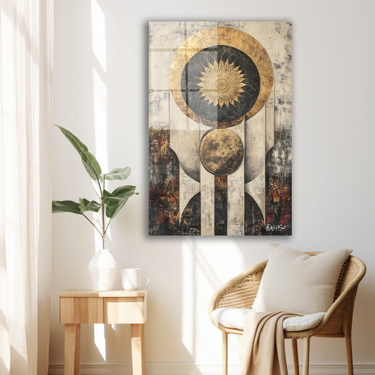 Abstract İmparator cam tablo — duvarda dekorasyon görünümü