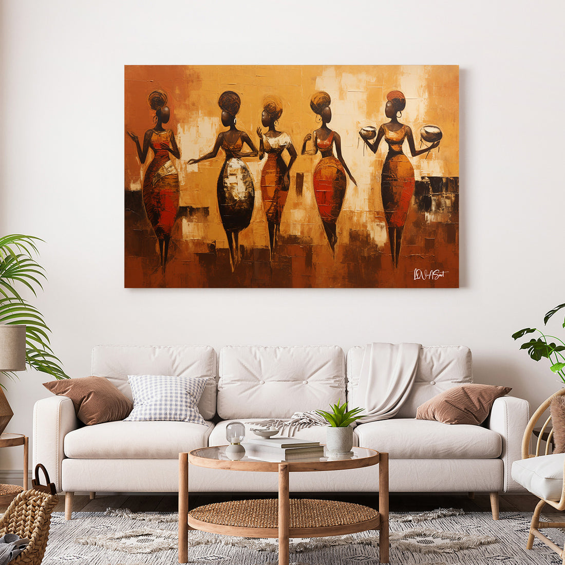 Afrikalı Kadınlar kanvas tablo — farklı açıdan görünüm