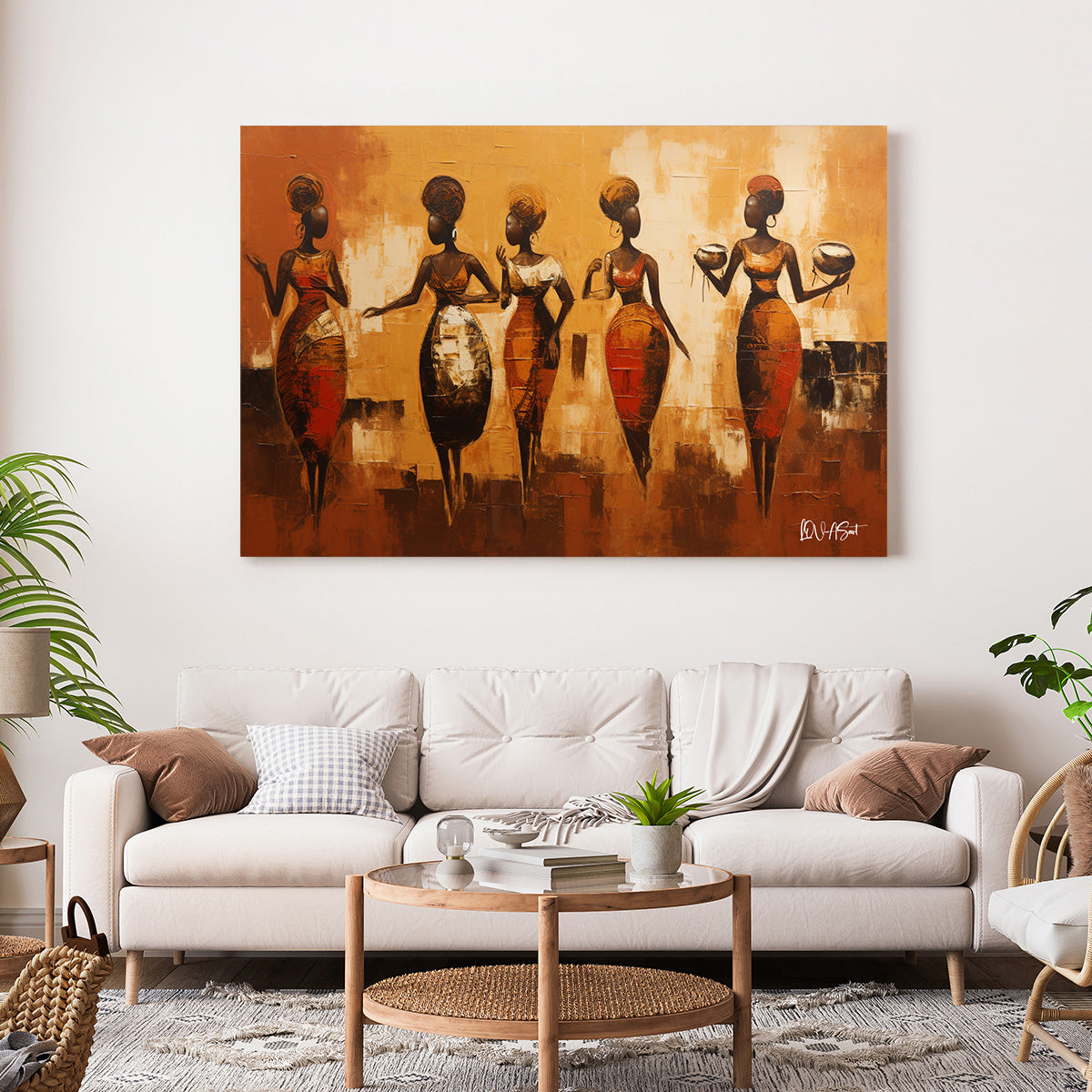Afrikalı Kadınlar kanvas tablo — farklı açıdan görünüm