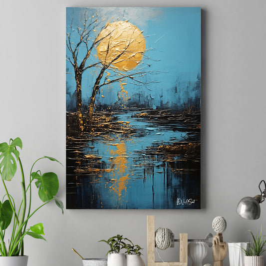 Altın Ay Bataklığı kanvas tablo — farklı açıdan görünüm