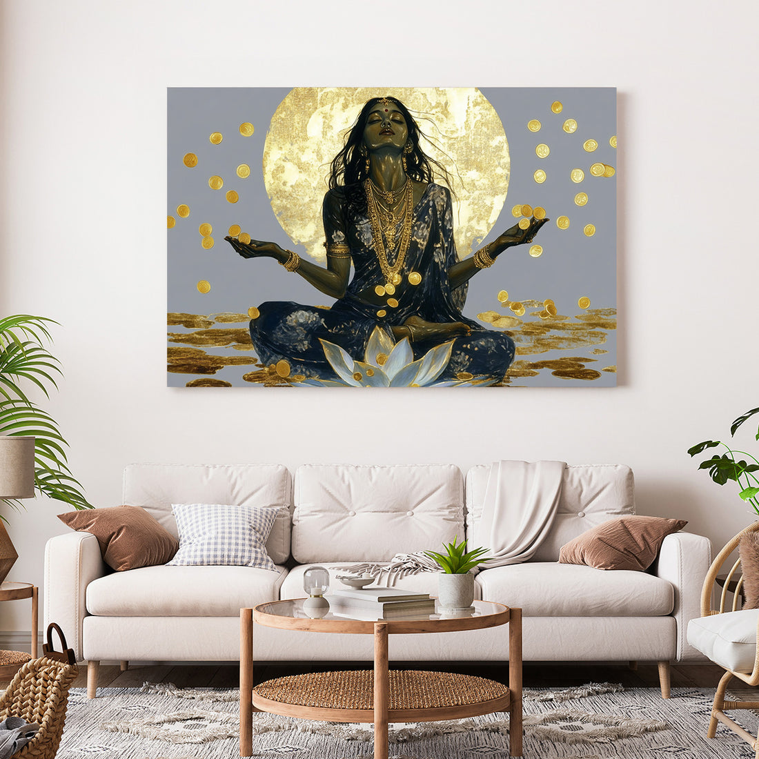Altın Ay Meditasyonu kanvas tablo — farklı açıdan görünüm