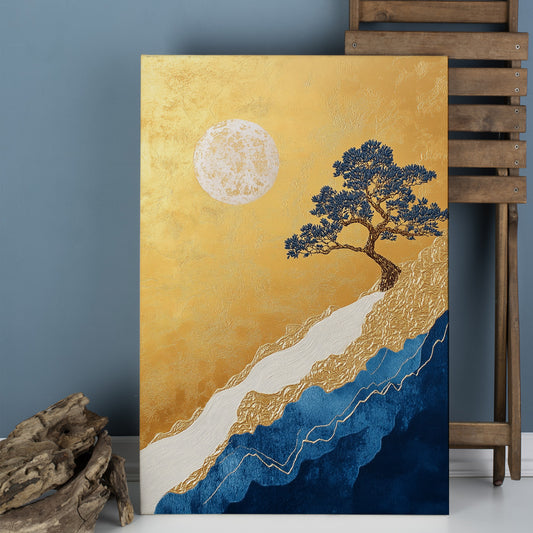 Altın Ayda Çam kanvas tablo — farklı açıdan görünüm