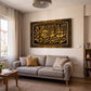 Altın Çerçeveli İtaat Ayeti kanvas tablo — duvarda dekorasyon görünümü