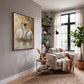 Altın Kuğu Çifti - Kalın Metal Çerçeveli Kanvas Tablo